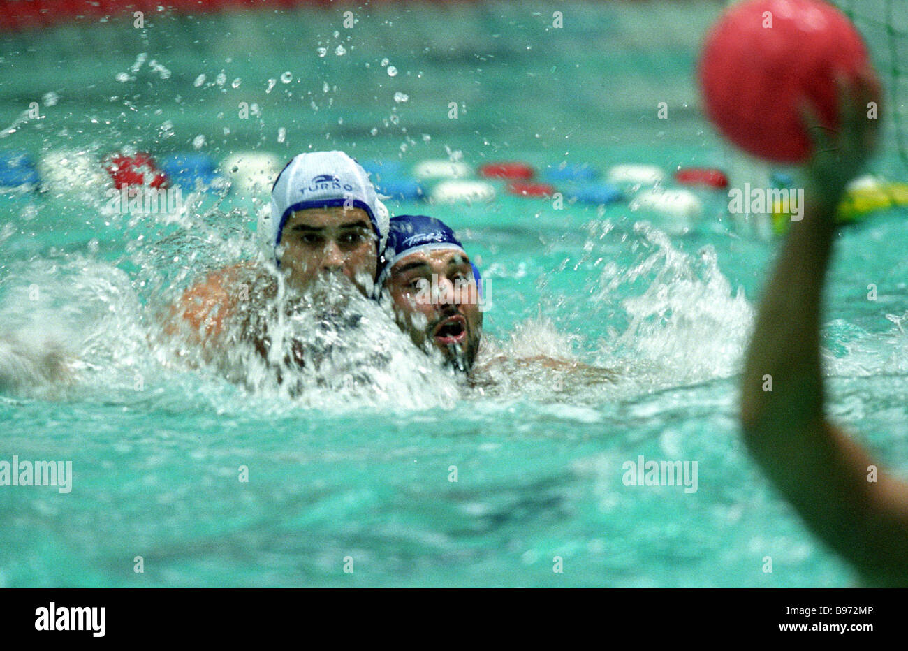 Dynamo Moscow Ferencvaros Hungary water polo match Stock Photo - Alamy