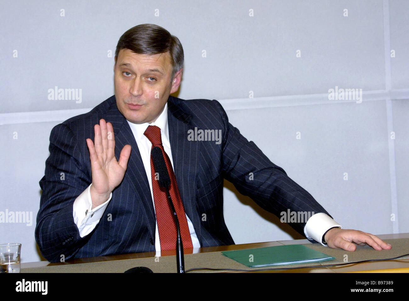 Russian Prime Minister Mikhail Kasyanov Stock Photo Alamy
