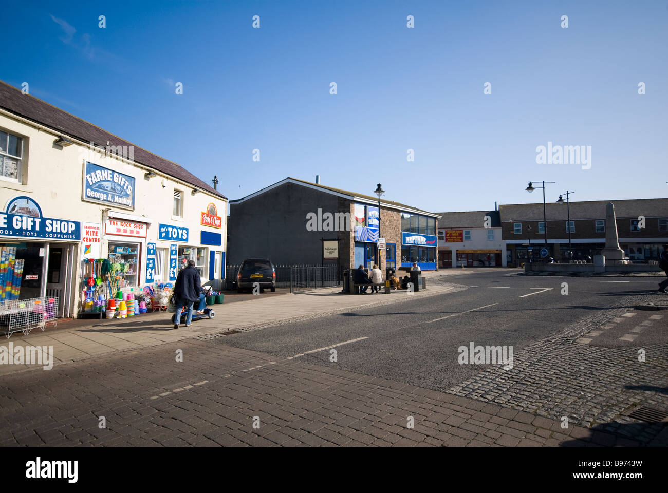 Seahouses Town Centre Stock Photo