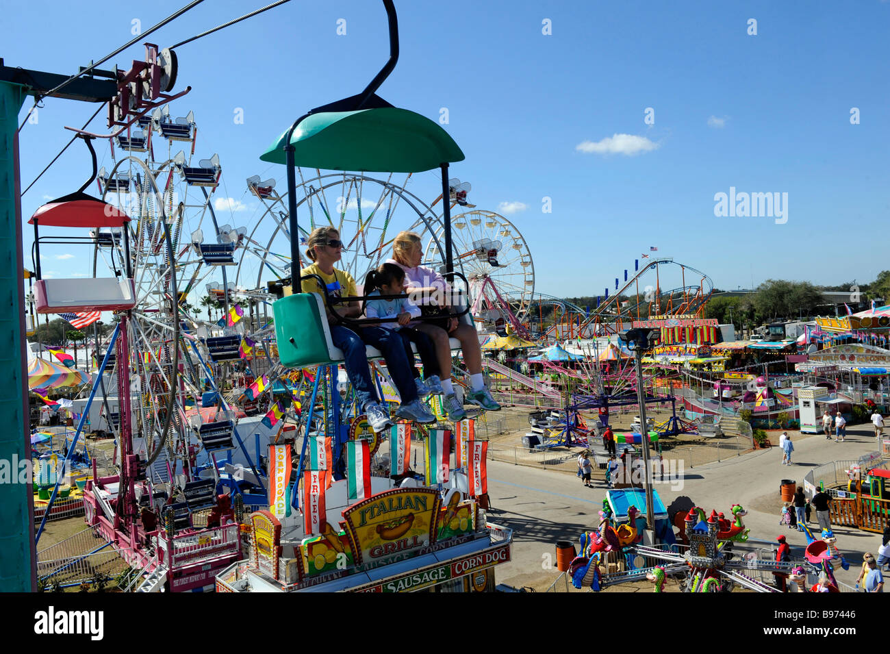 Midway at Florida State Fairgrounds Tampa Stock Photo Alamy