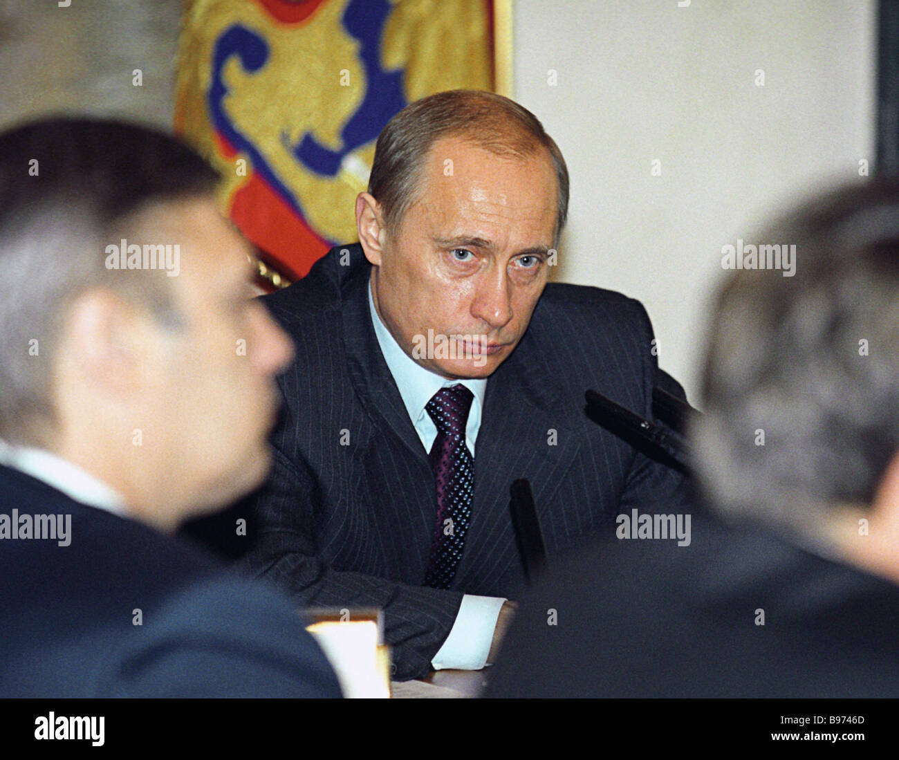 Russian President Vladimir Putin during one of his regular Kremlin ...