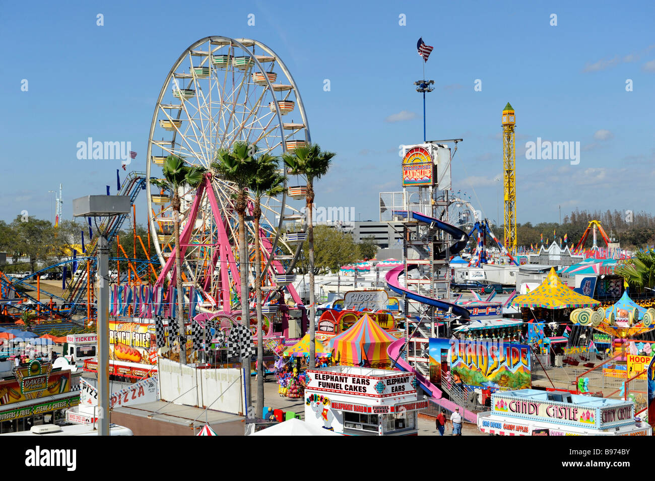 Midway at Florida State Fairgrounds Tampa fair Stock Photo Alamy