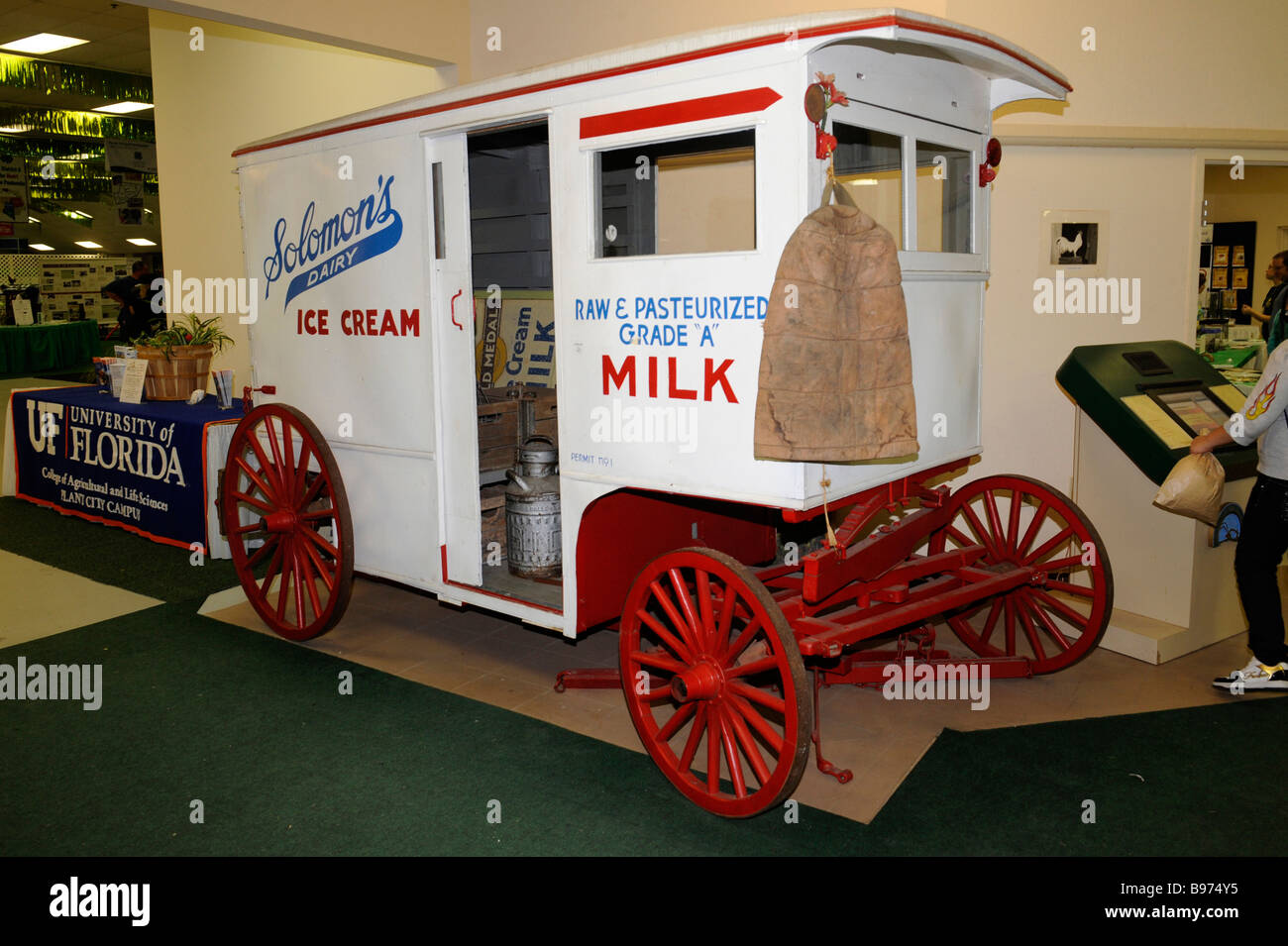 Solomon s Dairy Antique Milk Wagon on Display at Florida State