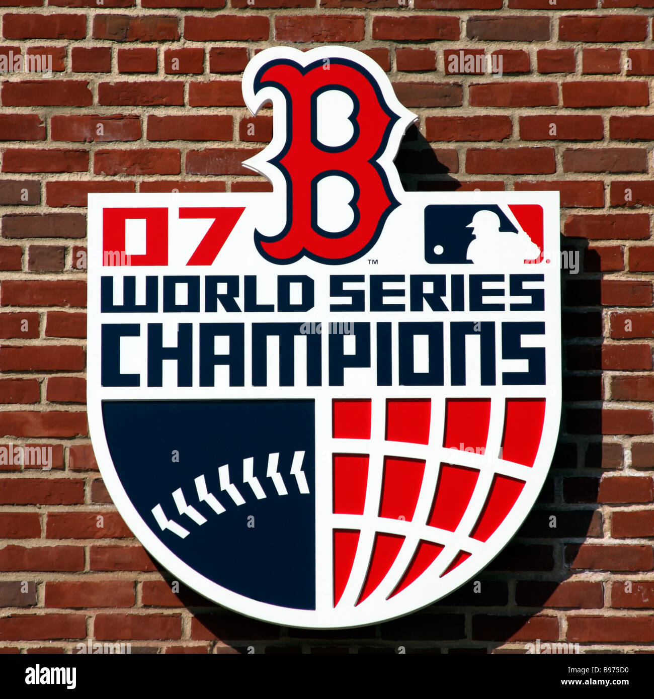 2007 World Series sign on side of Fenway Park, Boston, Massachusetts ...