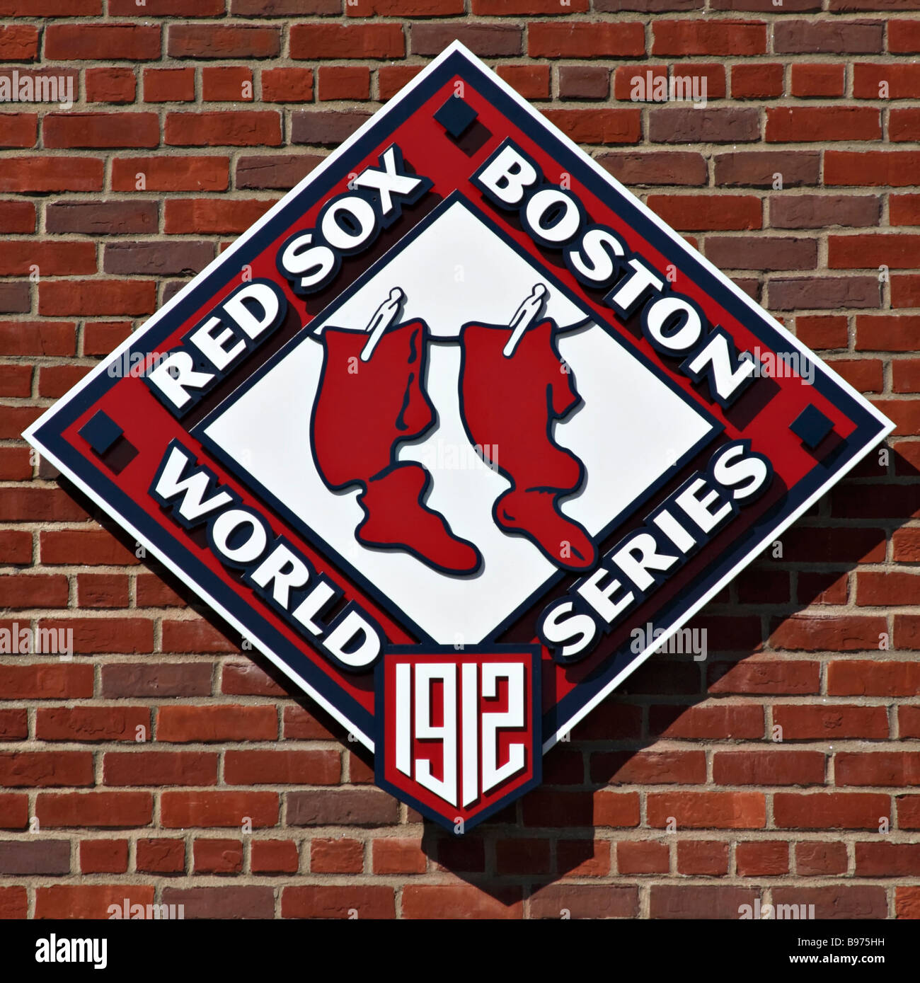 1912 World Series sign on side of Fenway Park, Boston, Massachusetts ...