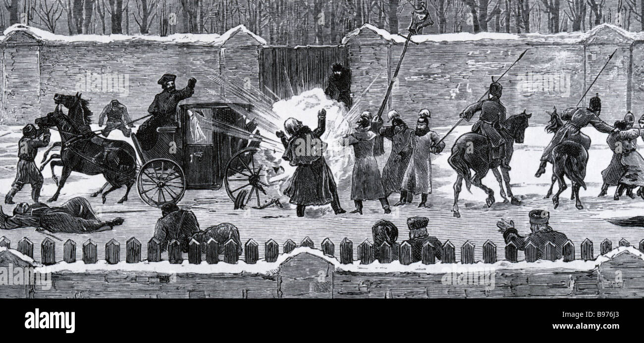 TSAR ALEXANDER III is assassinated on 13 March 1881 from the Illustrated London News Stock Photo
