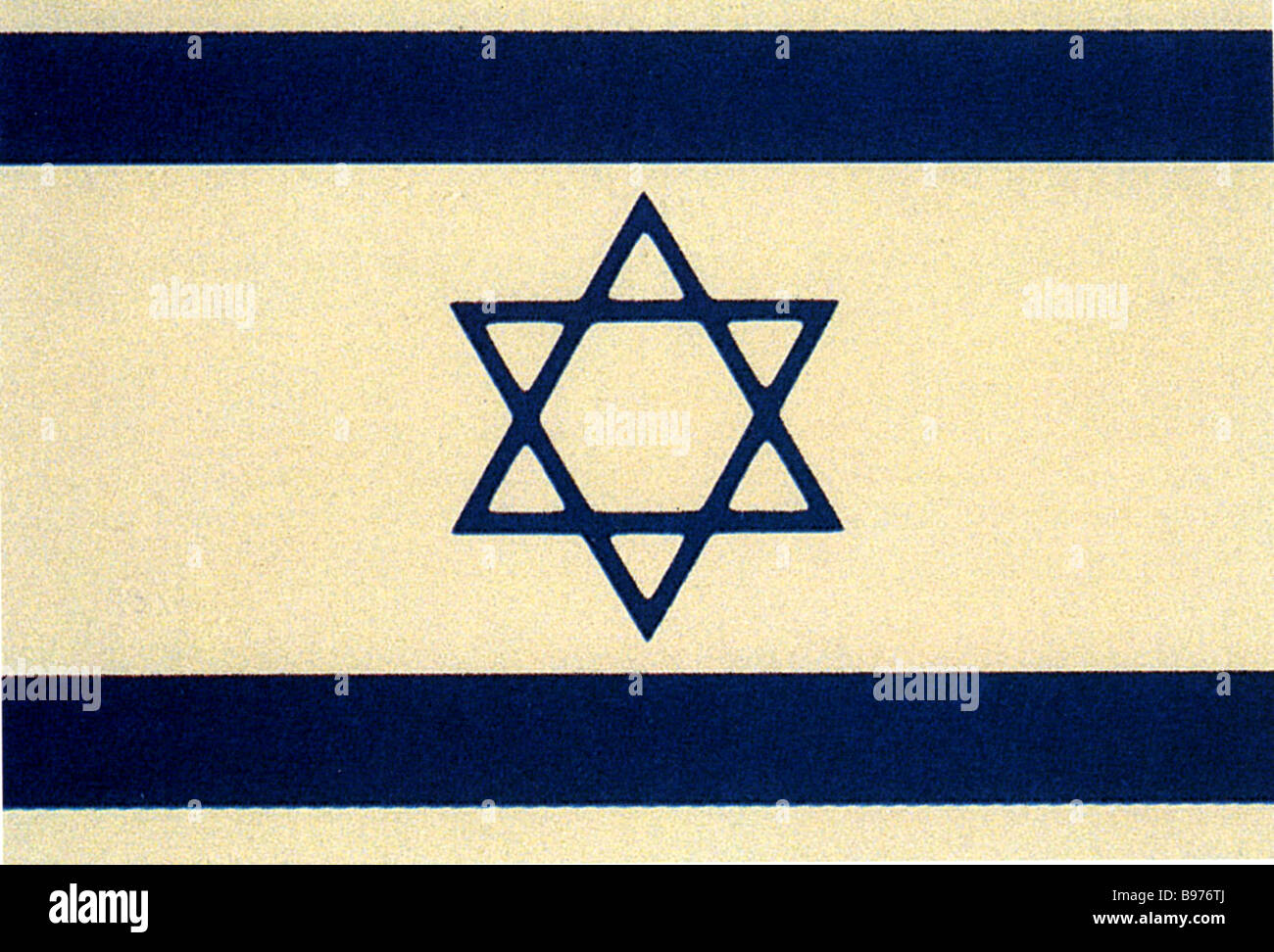 NATIONAL FLAG OF ISRAEL Stock Photo