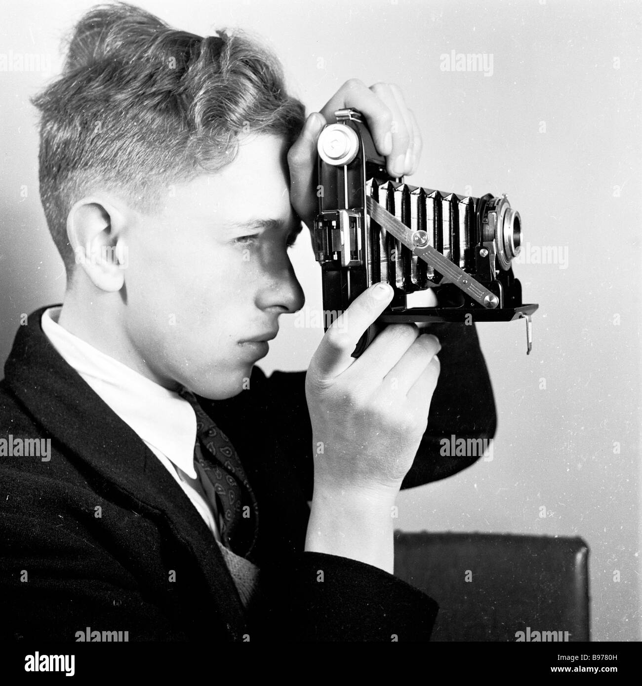 1950s camera Black and White Stock Photos & Images - Alamy