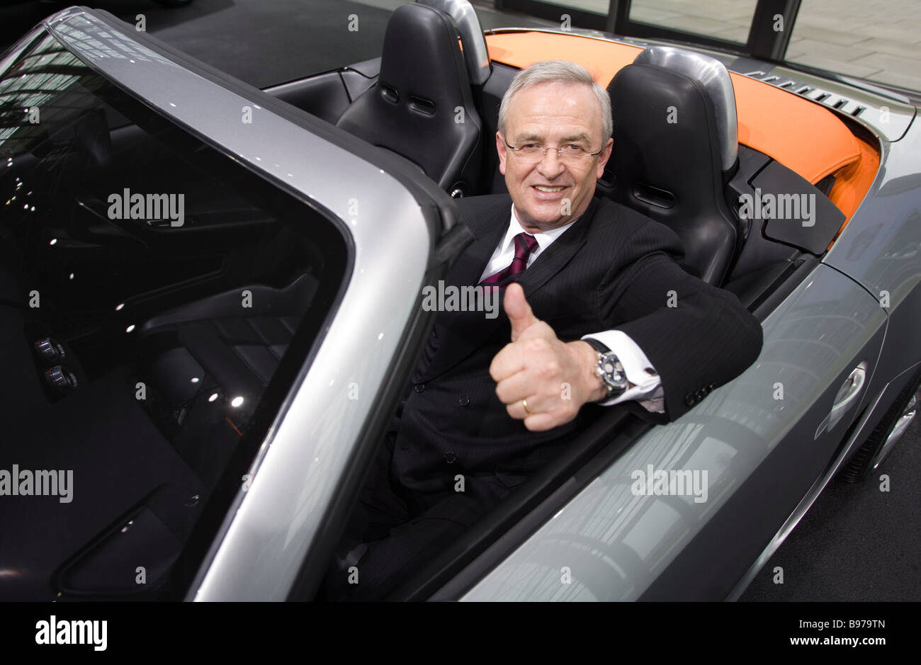 Prof Dr Martin Winterkorn chief executive officer of the Volkswagen AG during annual press conference 2009 Stock Photo