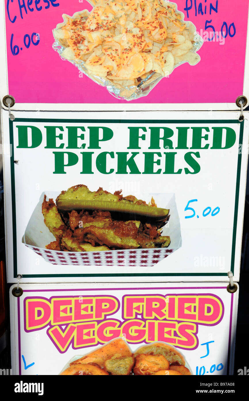 Misspelled word on Food Signs at Florida State Fairgrounds Tampa Stock  Photo - Alamy