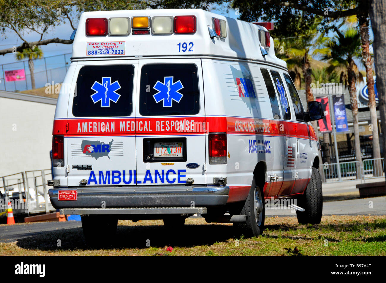 Ambulance Ready for Medical Emergency at Florida State Fairgrounds