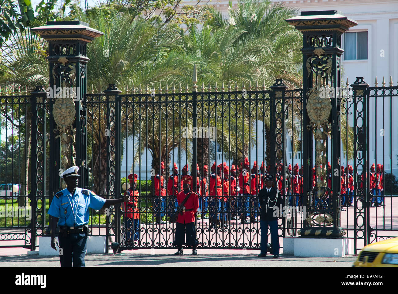 West Africa Senegal Dakar Preseidential Palace guard of honour Stock Photo