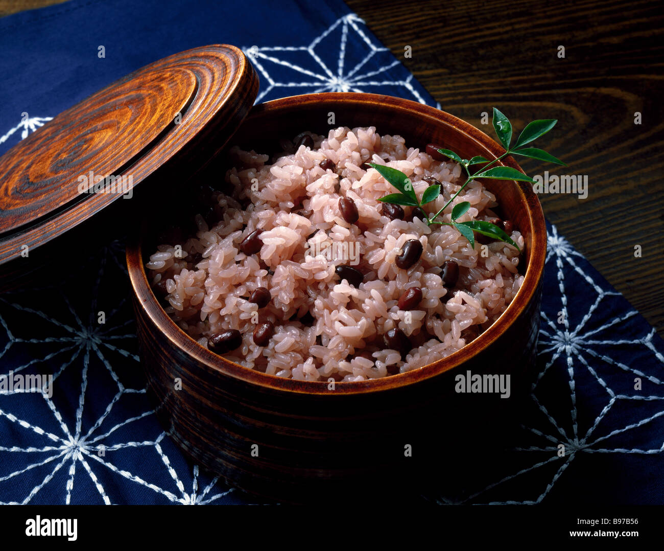 Rice boiled with red beans Stock Photo Alamy