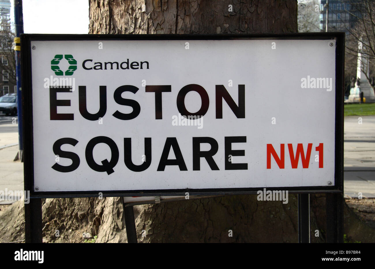 Street sign for Euston Square, London.  Mar 2009 Stock Photo