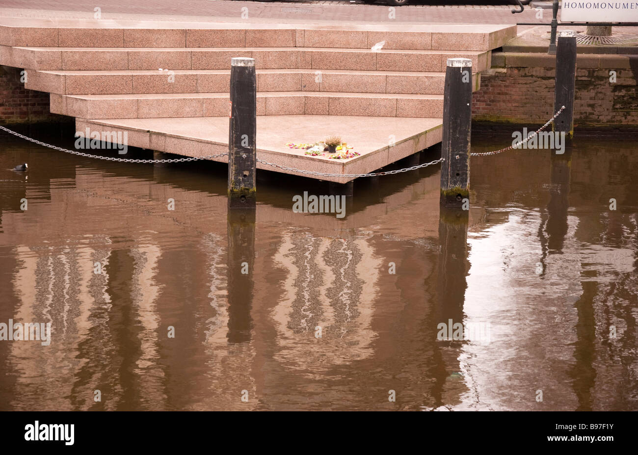 Dutch Homomonument Amsterdam Stock Photo