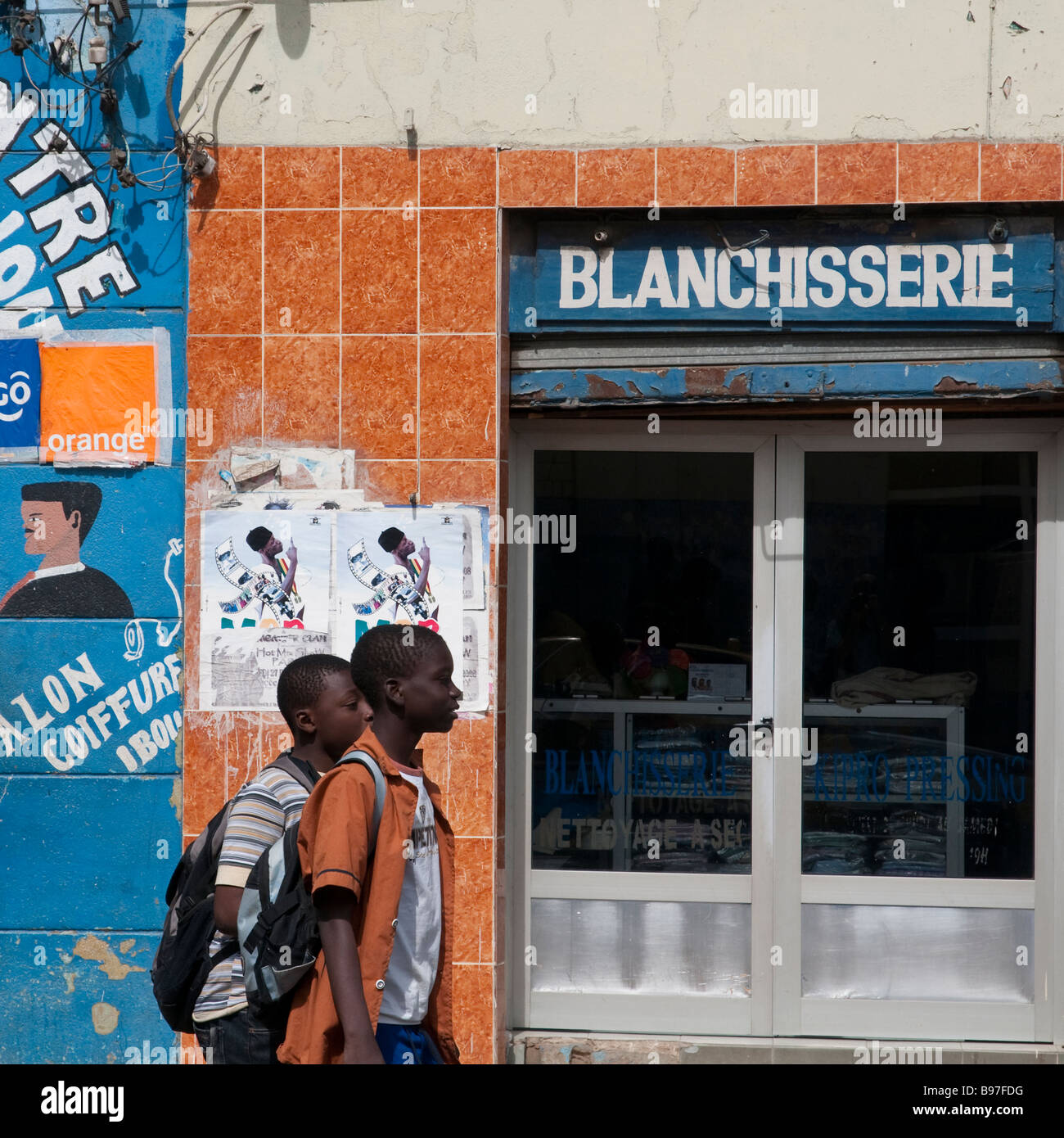 West Africa Senegal Dakar street scene Stock Photo