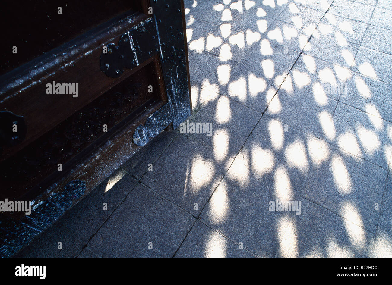 Shadow of Latticework Stock Photo
