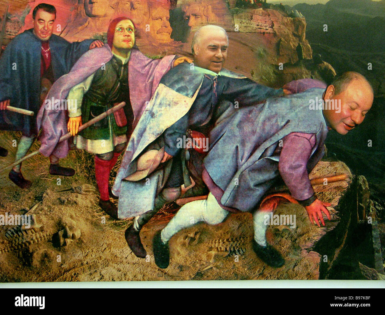 Art exposition Post Soviet Democracy 15 Years of Parody An exhibit Stock Photo