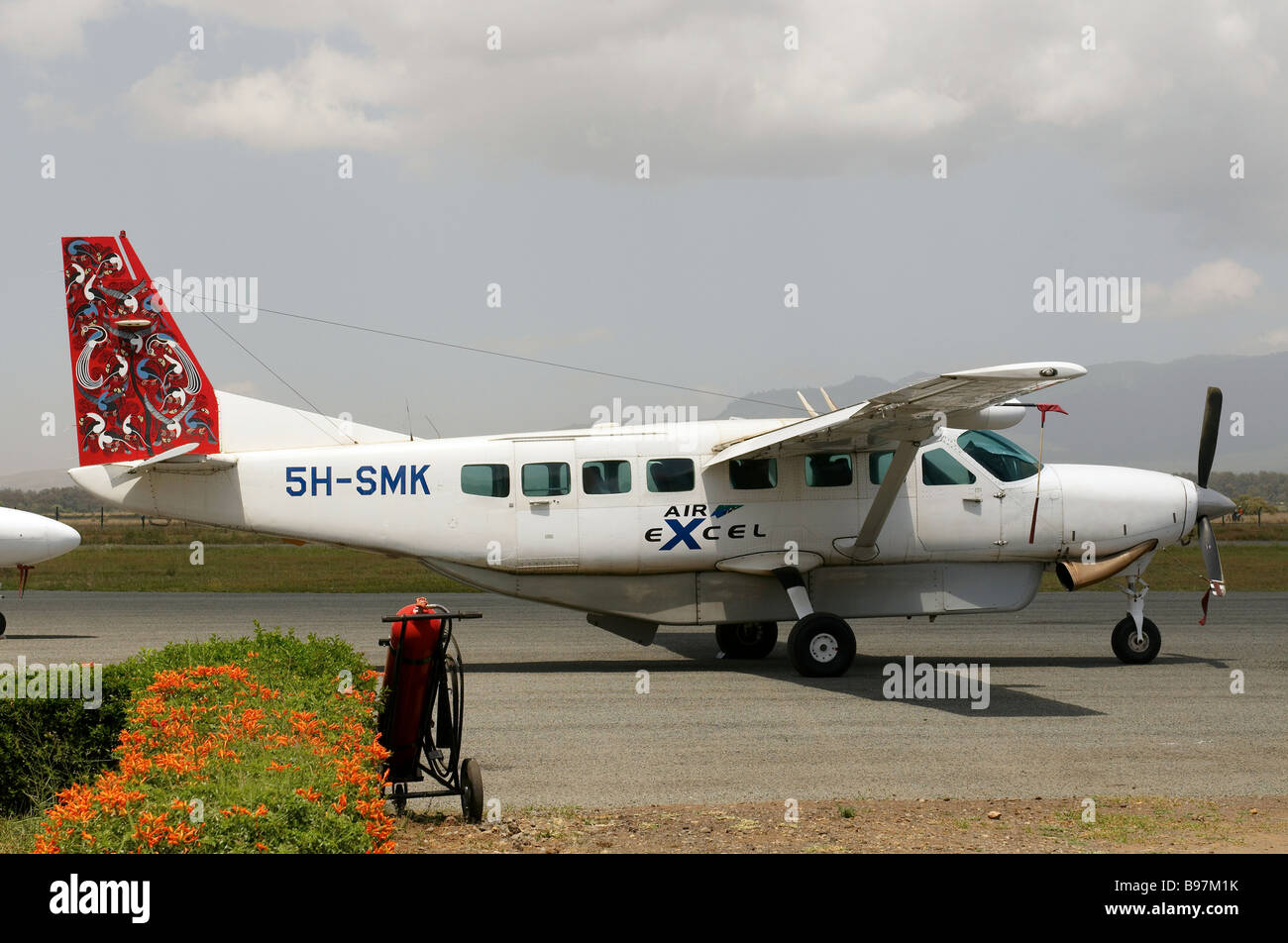 Coastal aviation in Tanzania Stock Photo