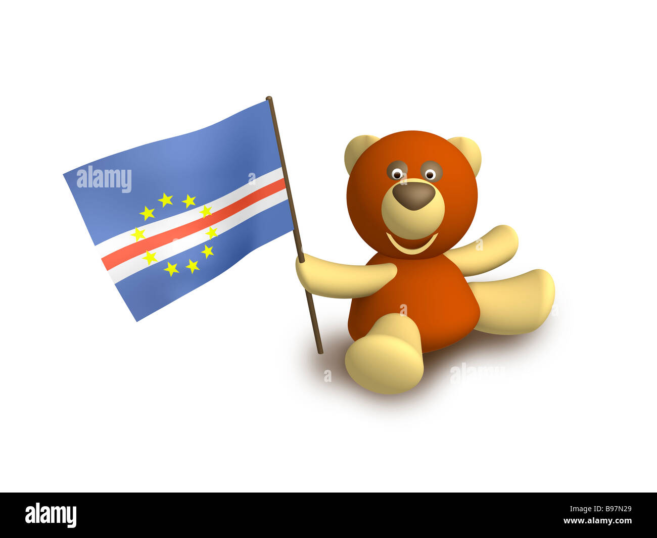 Republic Cape Verde flag Stock Photo
