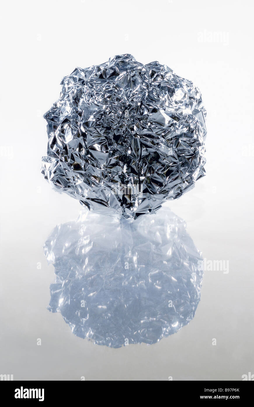 Ball of tin foil Stock Photo Alamy