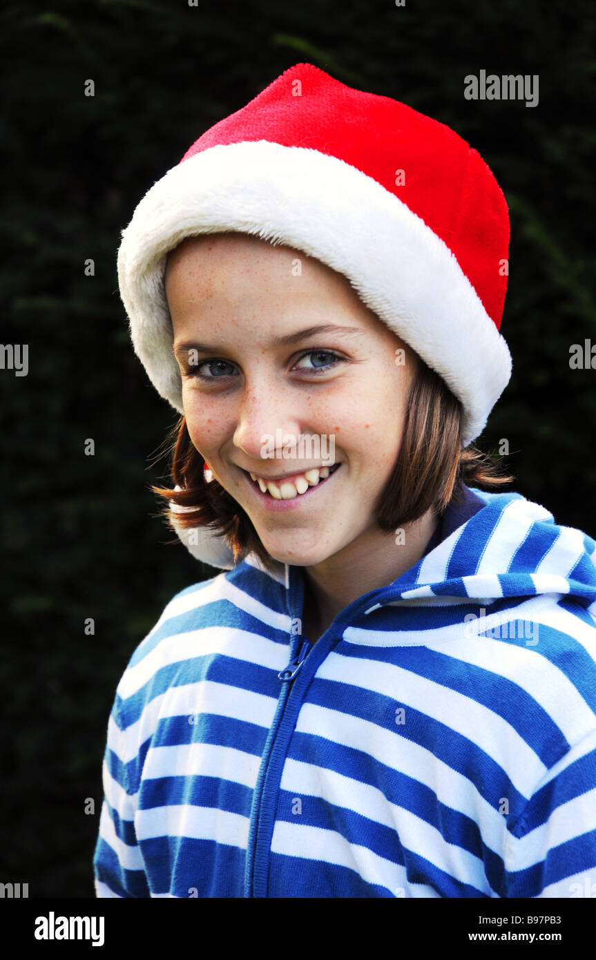 portrait of pretty girl at christmas Stock Photo