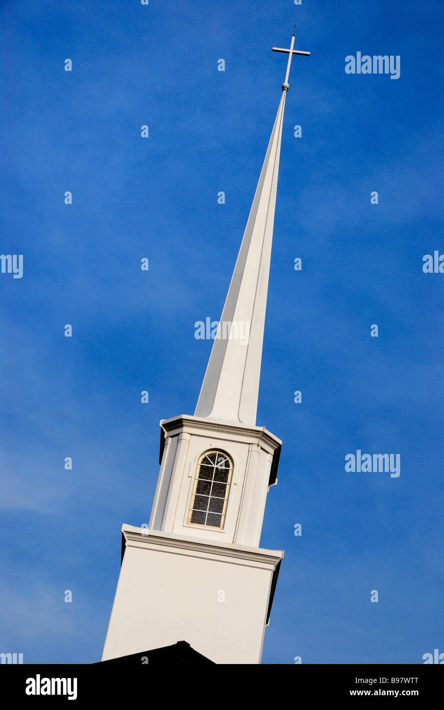 Christian church steeple Stock Photo