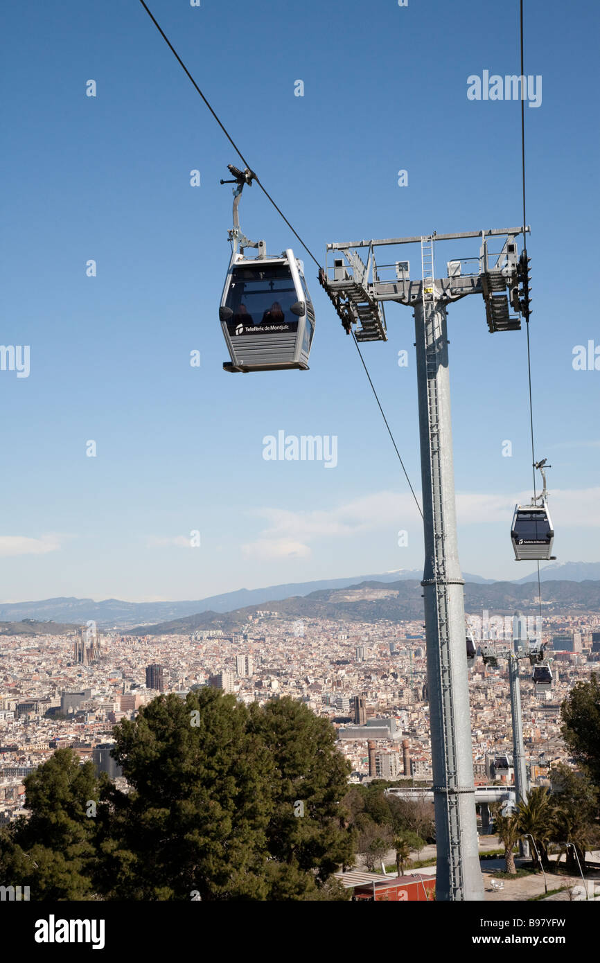 Teleferic Cable Car Barcelona Spain Stock Photo Alamy