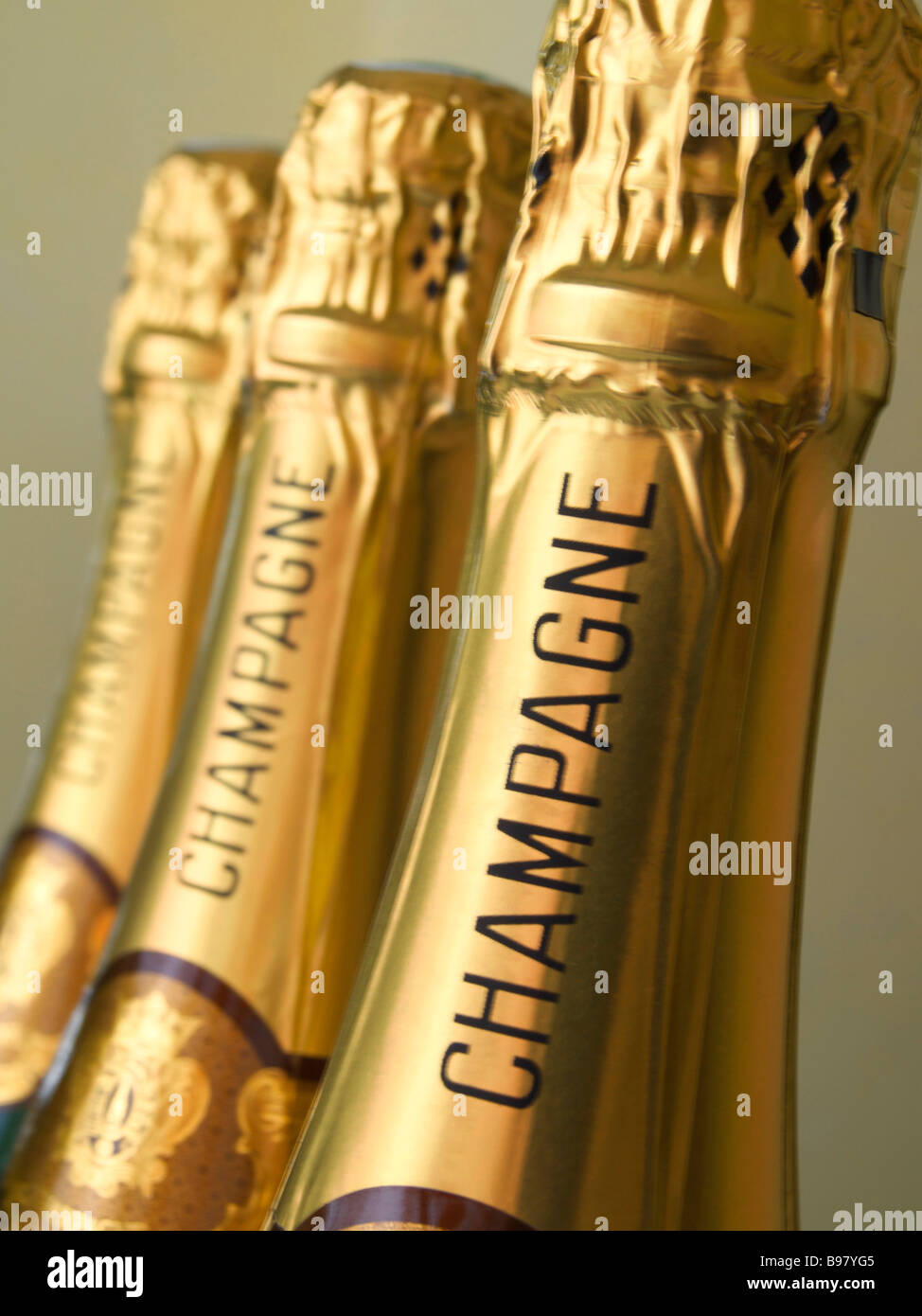 Champagne bottles Stock Photo
