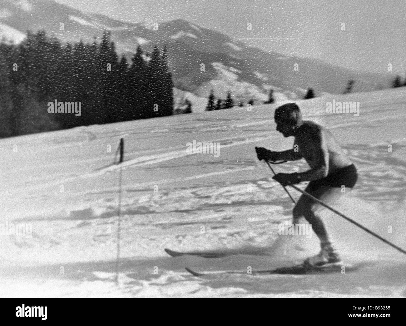Academician Andrei Kolmogorov skiing Stock Photo - Alamy