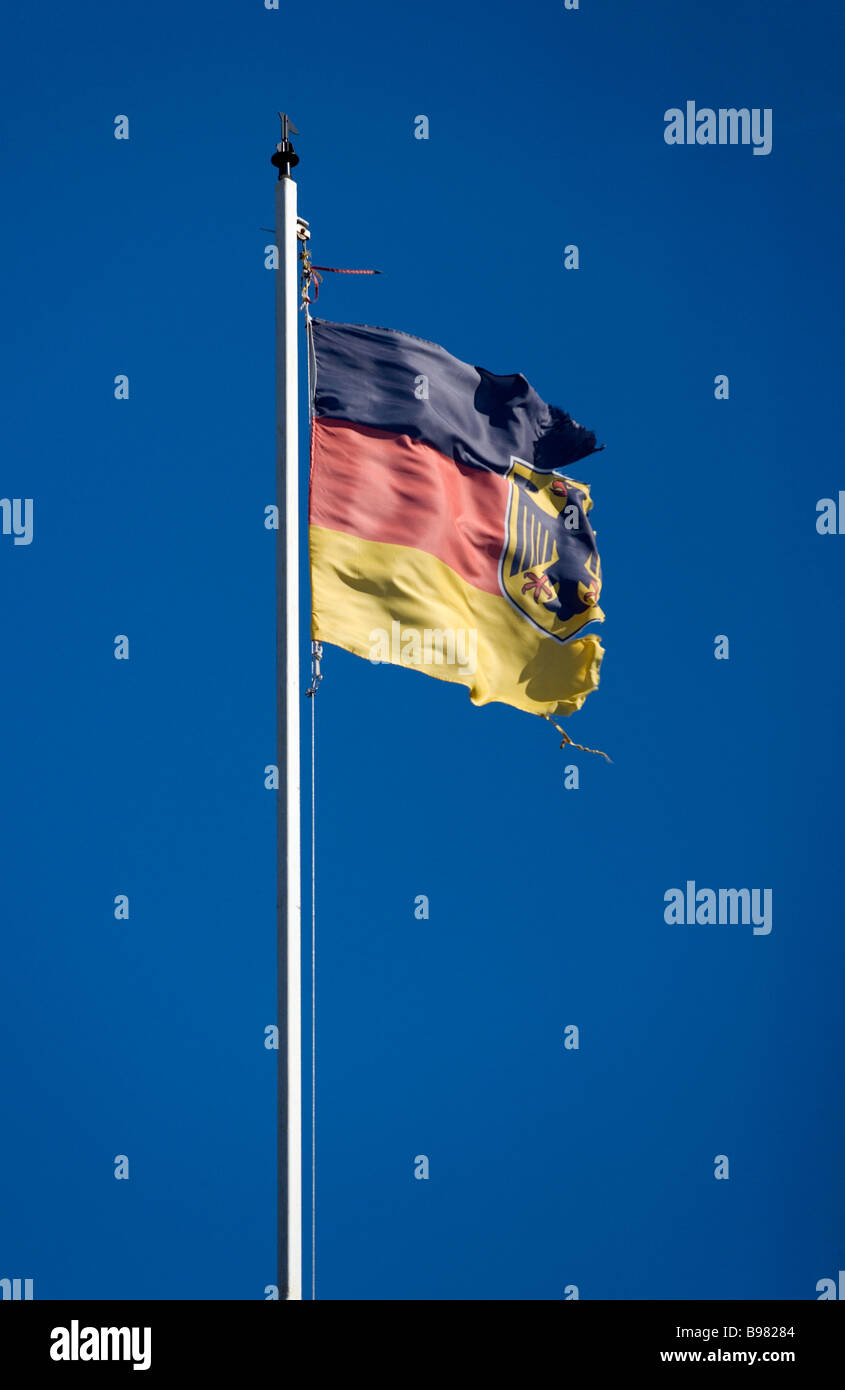 Torn German flag Stock Photo