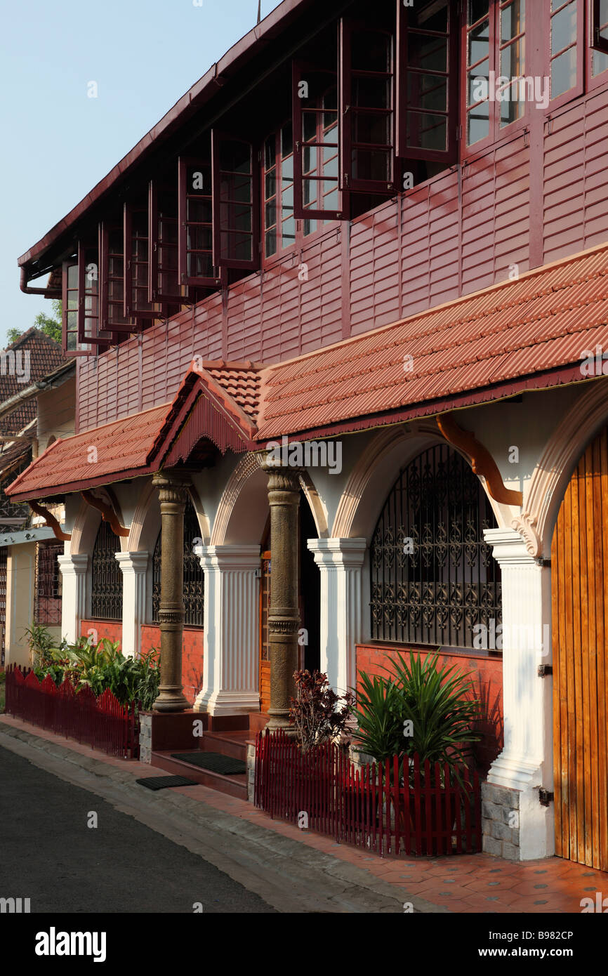 India Kerala Kochi Fort Cochin street scene heritage architecture Stock Photo