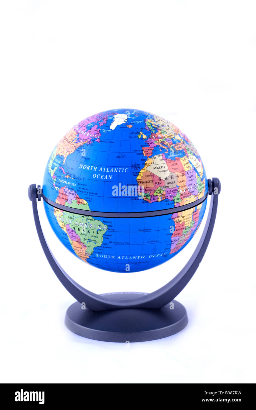 World globe isolated against a white background Stock Photo