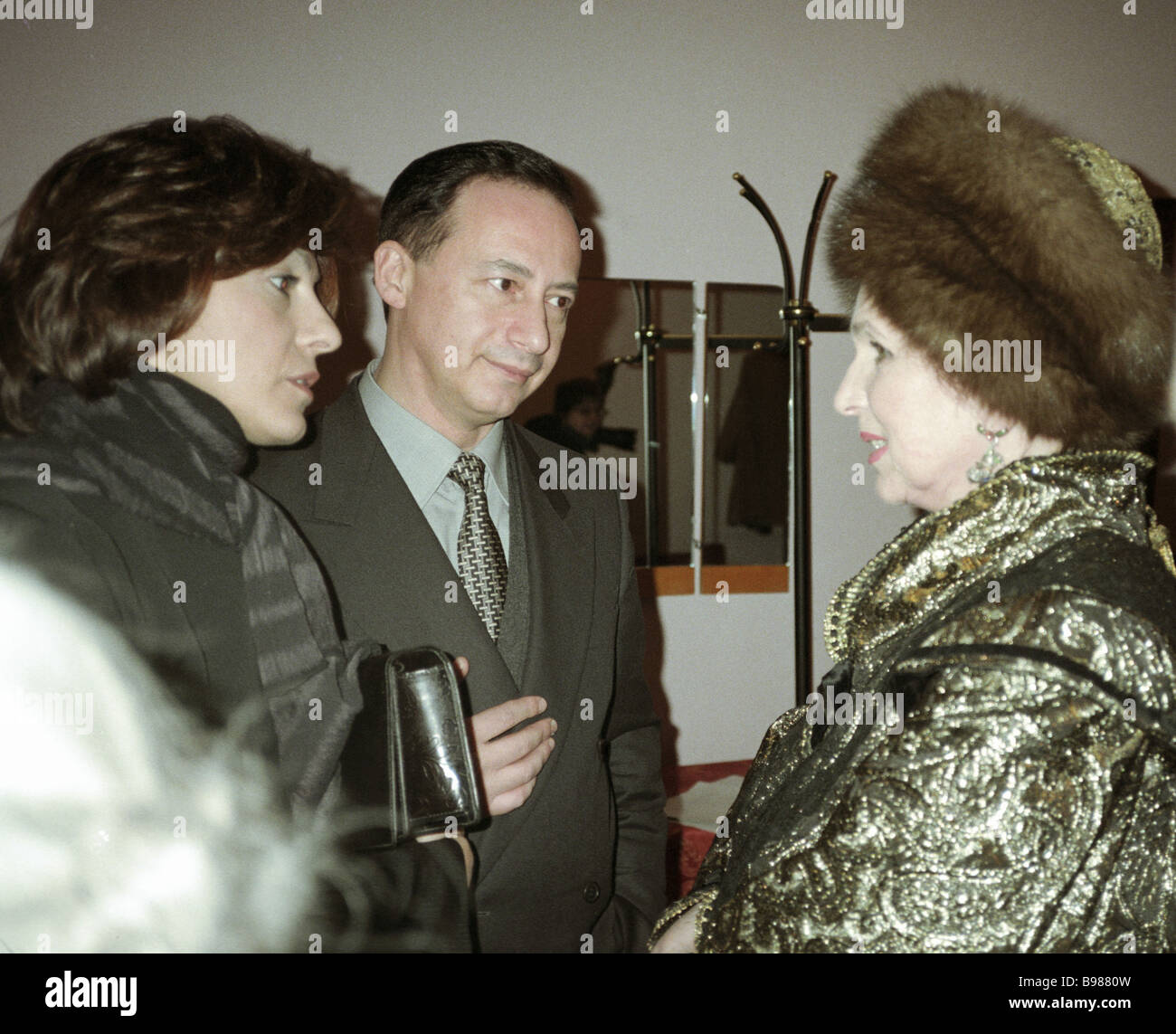 Violinist Vladimir Spivakov center his wife Sati left and singer Galina