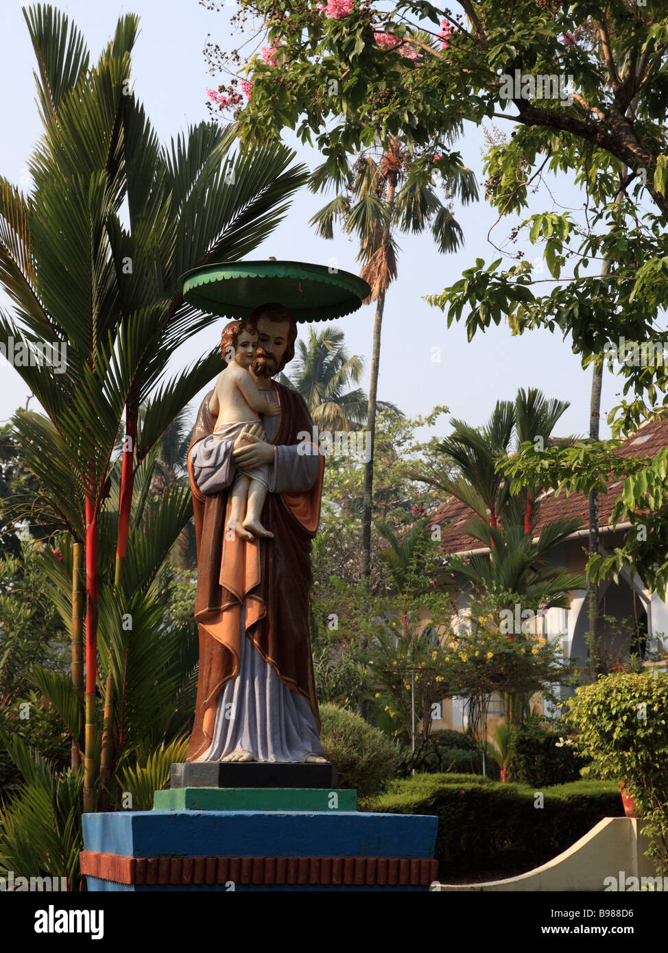 India Kerala Kochi Fort Cochin Bishop s House garden Stock Photo