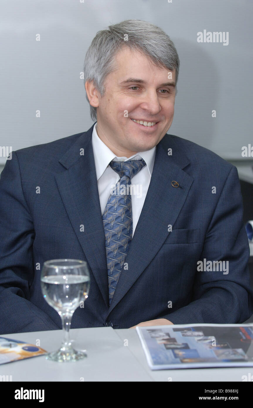Nikolai Sevastyanov president and general designer of the Rocket and ...