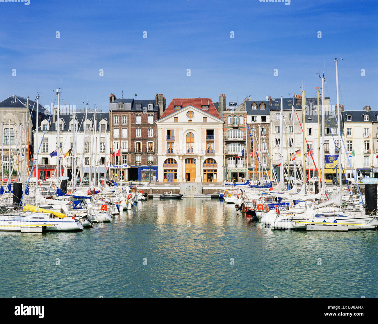 FRANCE NORMANDY DIEPPE QUAI HENRY IV BOATS QUAYSIDE Stock Photo - Alamy