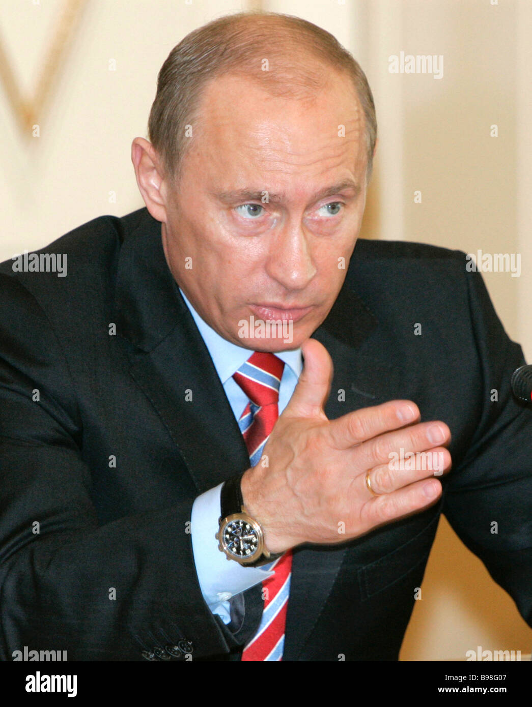 Russian President Vladimir Putin during Russian Kazakh talks at Ak Orda  presidential palace in Astana Stock Photo - Alamy