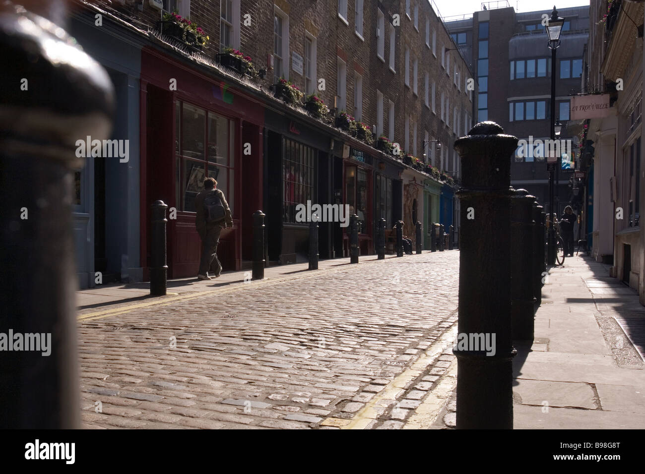 a row of shops in newburgh street london Stock Photo