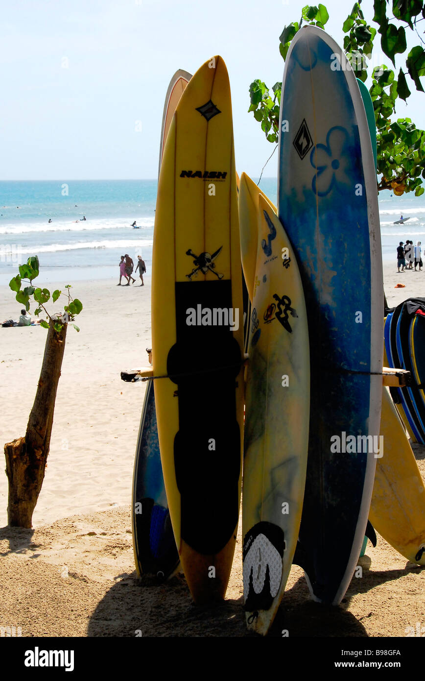 Raised Surfboards at Kuta beach,Bali,Indonesia Stock Photo Alamy