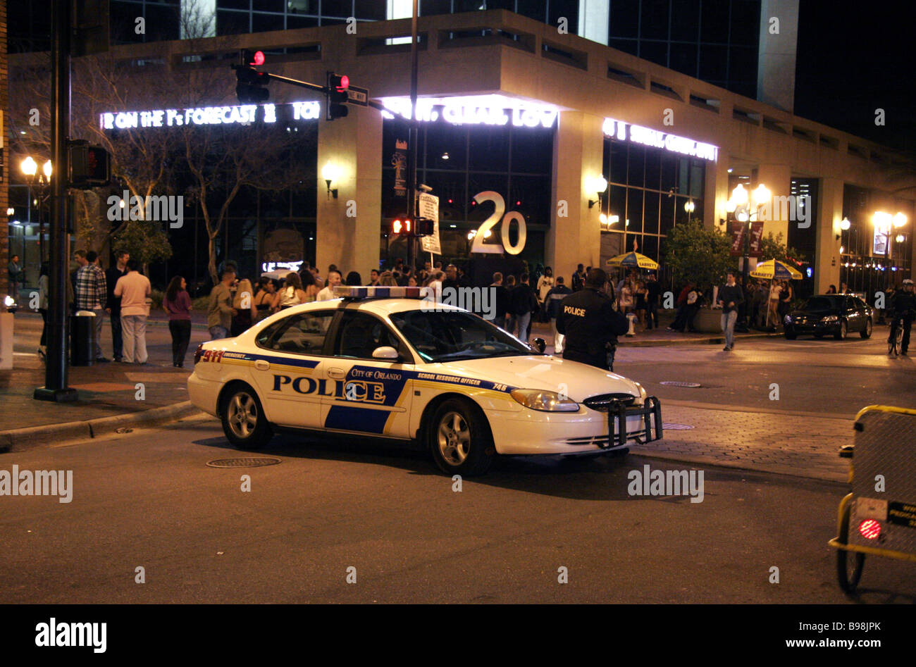 City of Orlando police car in downtown Orlando Florida at night Stock Photo Alamy
