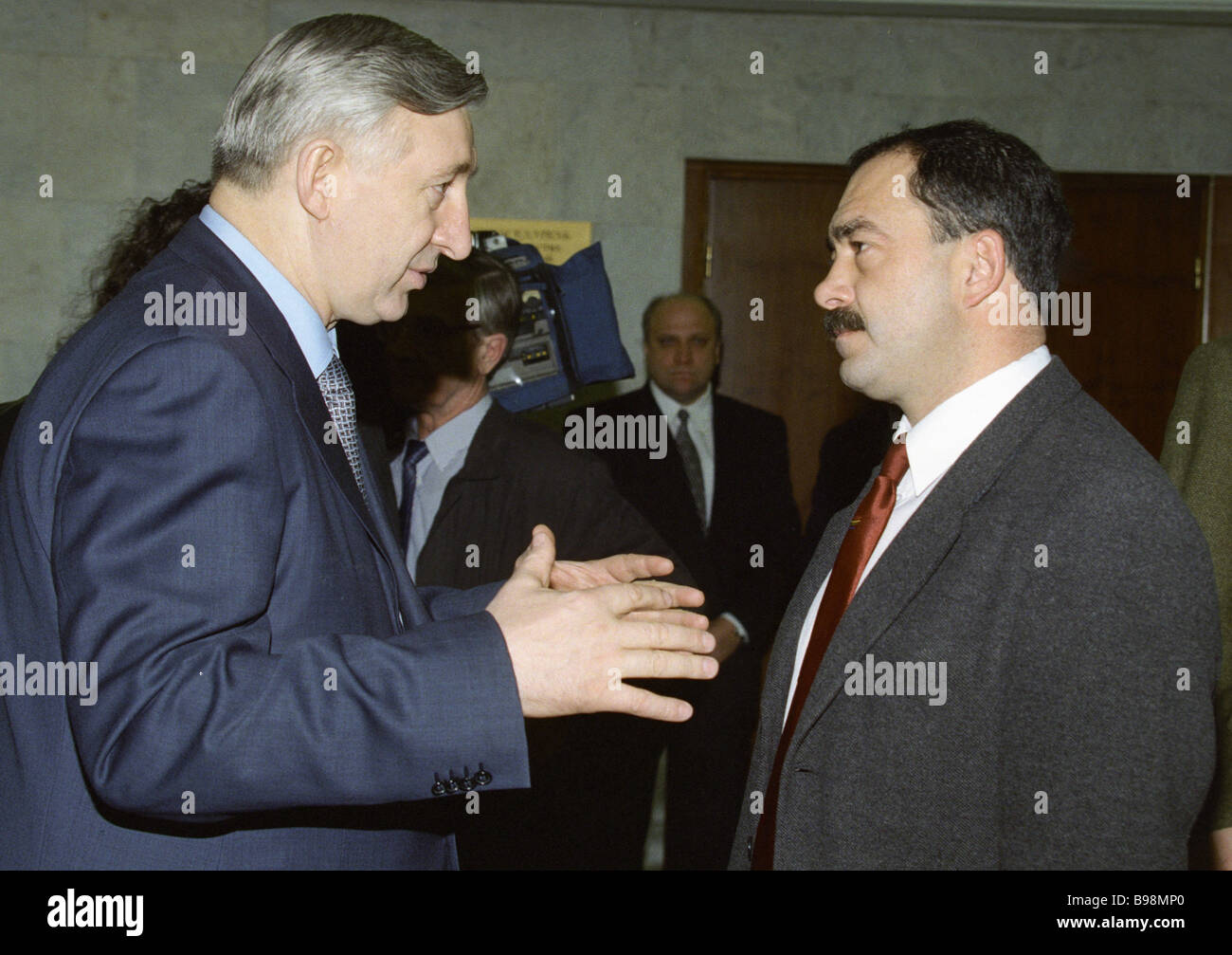 Nikolai Aksenenko Russia s First Deputy Prime Minister left and Mikhail ...