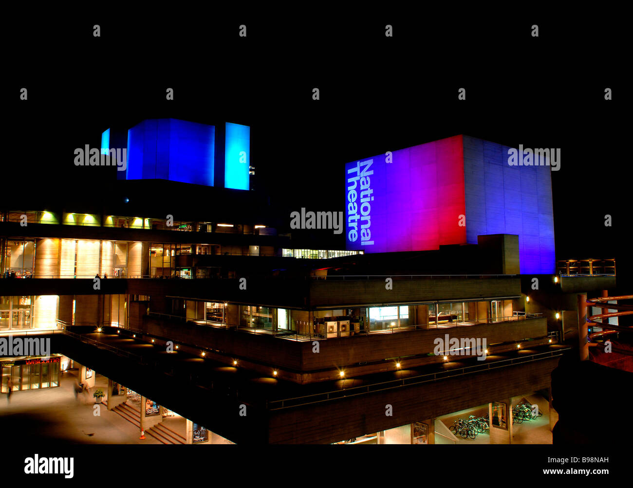 National Theater in the South Bank of the Thames Stock Photo