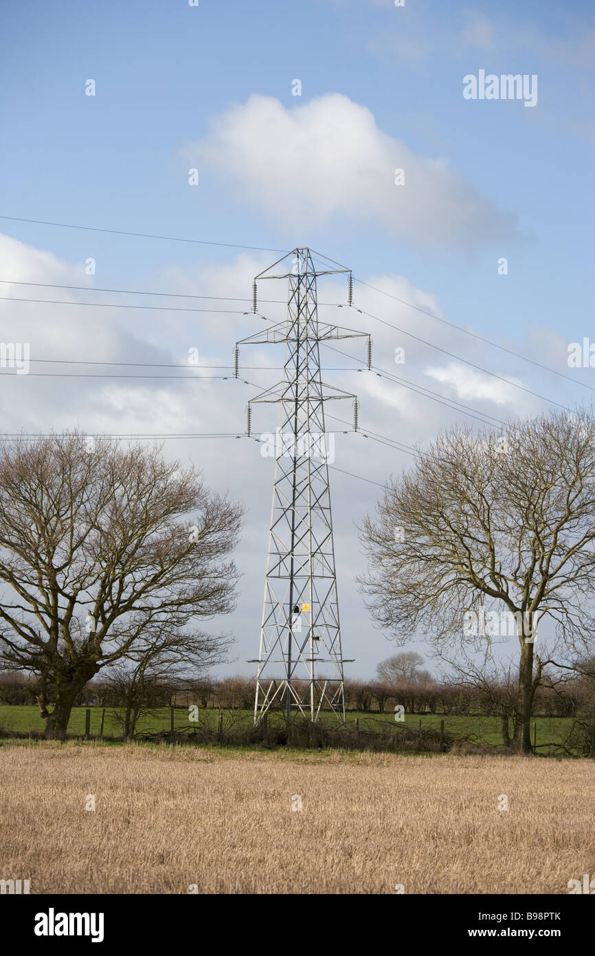 High voltage electricity pylon in the English countryside Stock Photo ...