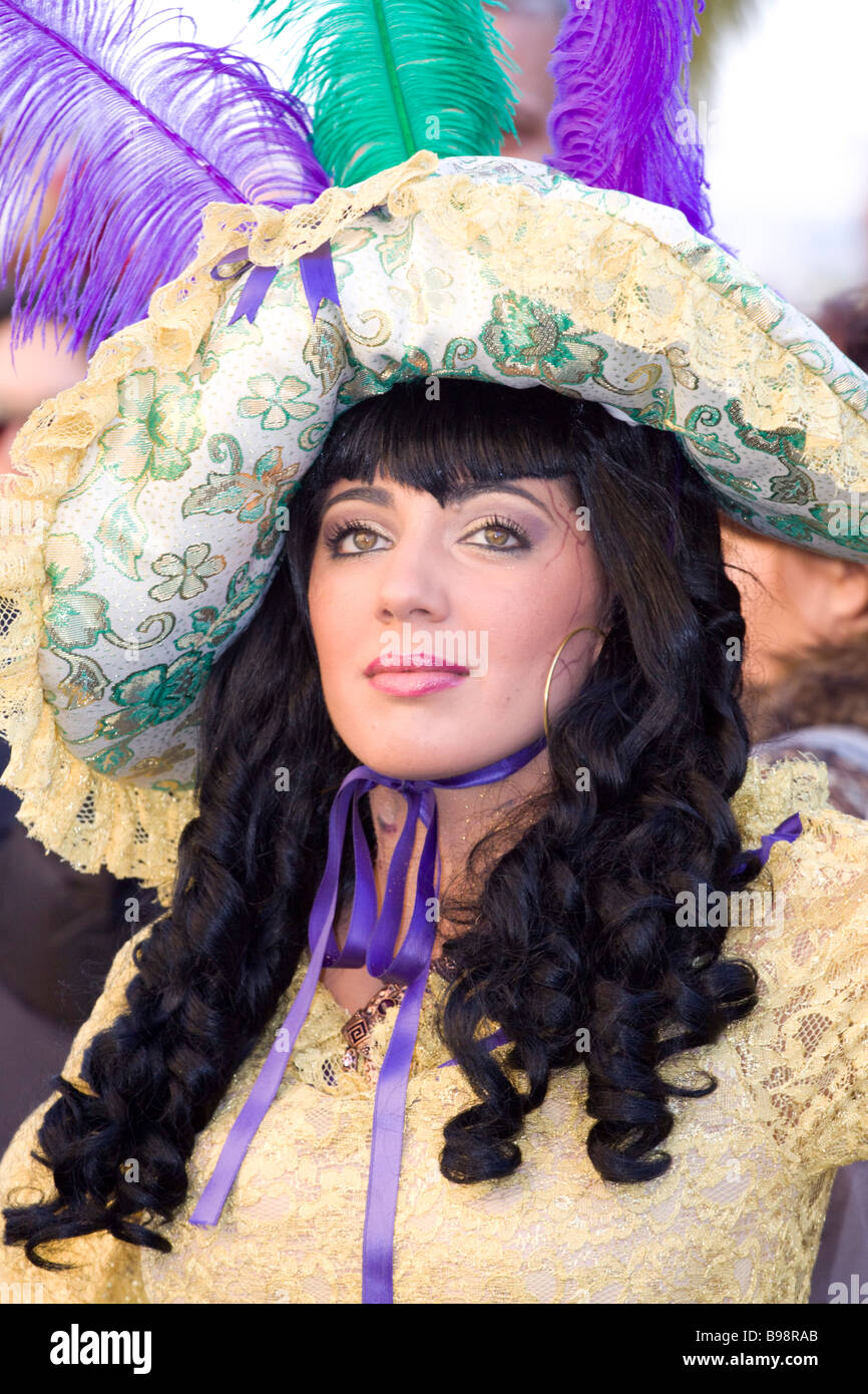 Young Woman in Carnival Costume Stock Photo - Alamy
