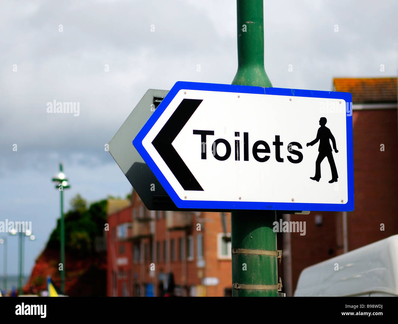 Public Toilets Sign Goodrington Sands Paignton Devon Britain Stock