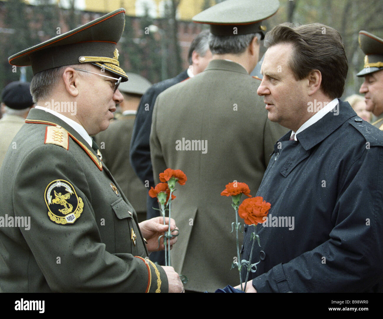 Interior Minister Anatoly Kulikov left and the Russian Security Council ...