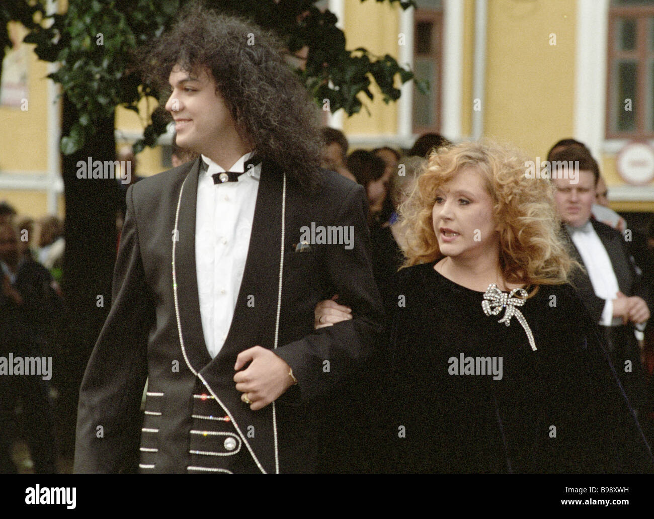 Pop singers Alla Pugacheva right and Filipp Kirkorov left Stock Photo ...