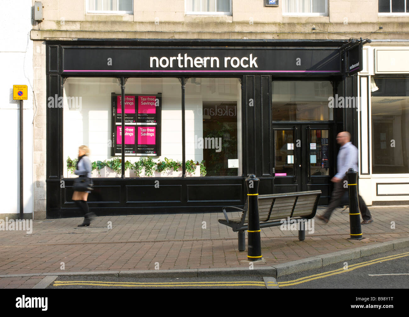 Branch of Northern Rock, Stricklandgate, Kendal, Cumbria, England UK Stock Photo