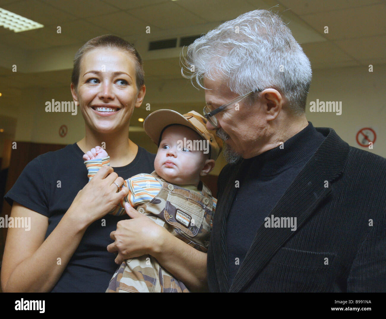 National Bolshevik Party leader Eduard Limonov with wife Catherine